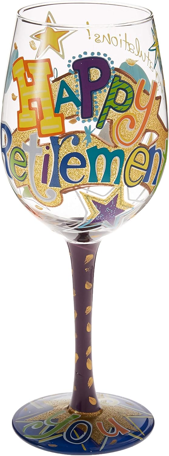 Happy Retirement Wine Glass by Lolita | Absolutely Fabulous Unique